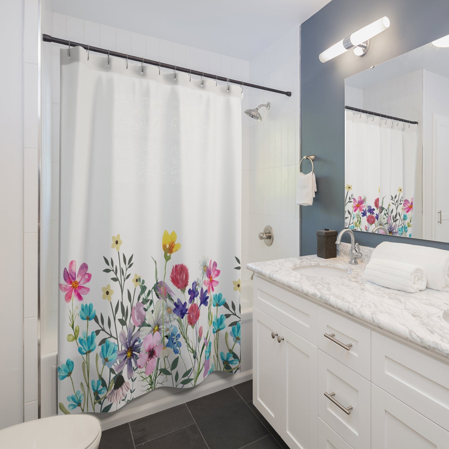 Floral Shower Curtain / Summer Decor