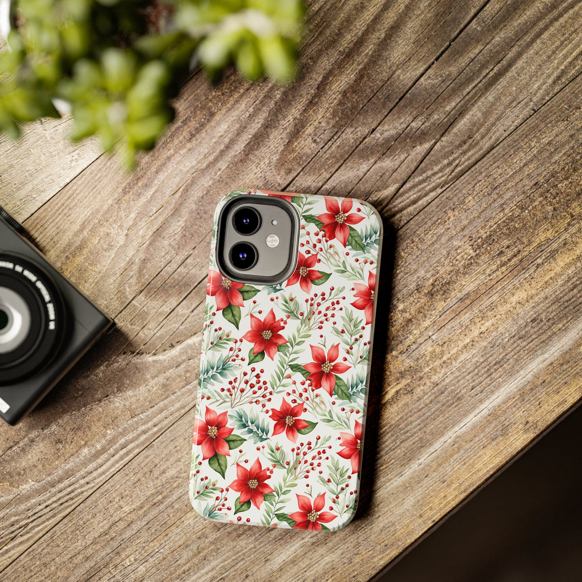 Christmas Poinsettia Phone Cases