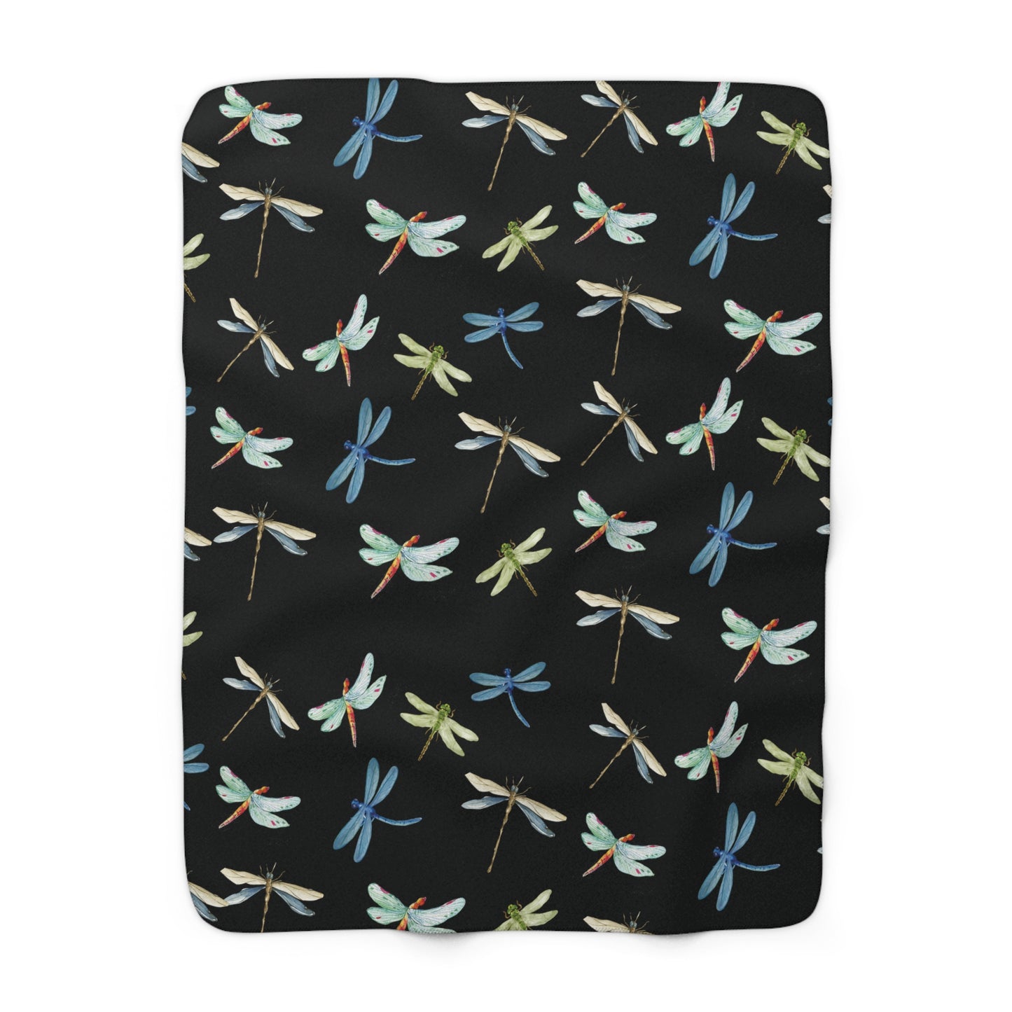 Dragonfly Sherpa Fleece Blanket