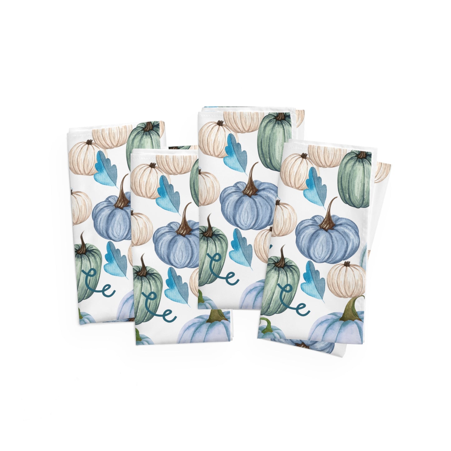 Fall Napkins / Set of 2 Blue Pumpkin Napkins