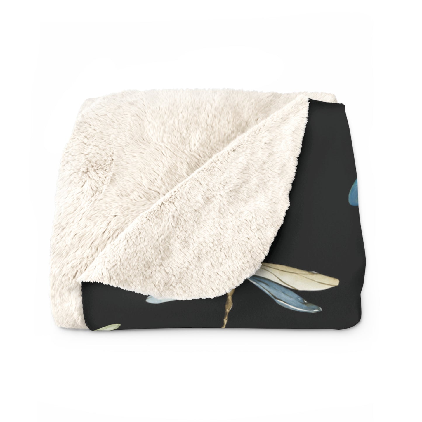Dragonfly Sherpa Fleece Blanket