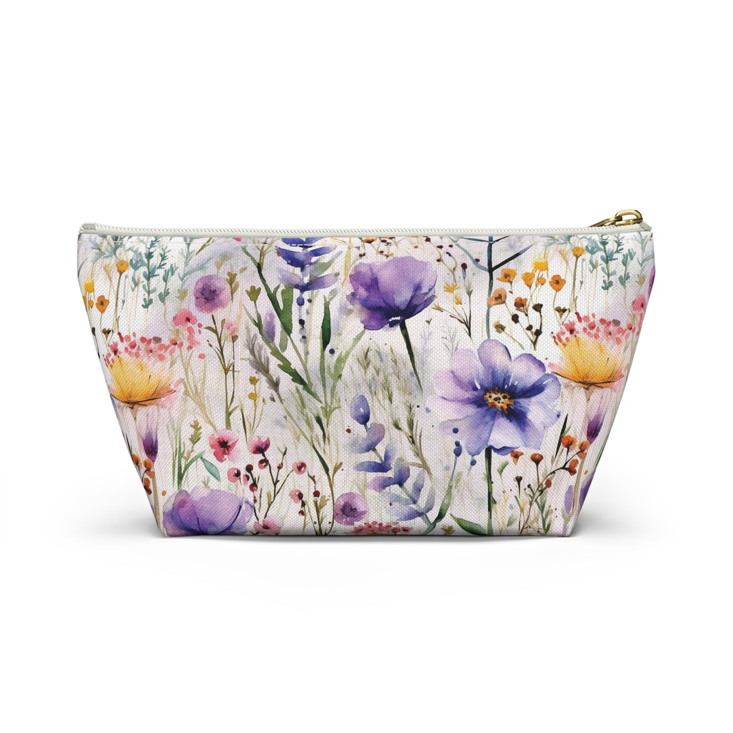 Watercolor Flower Makeup Bag