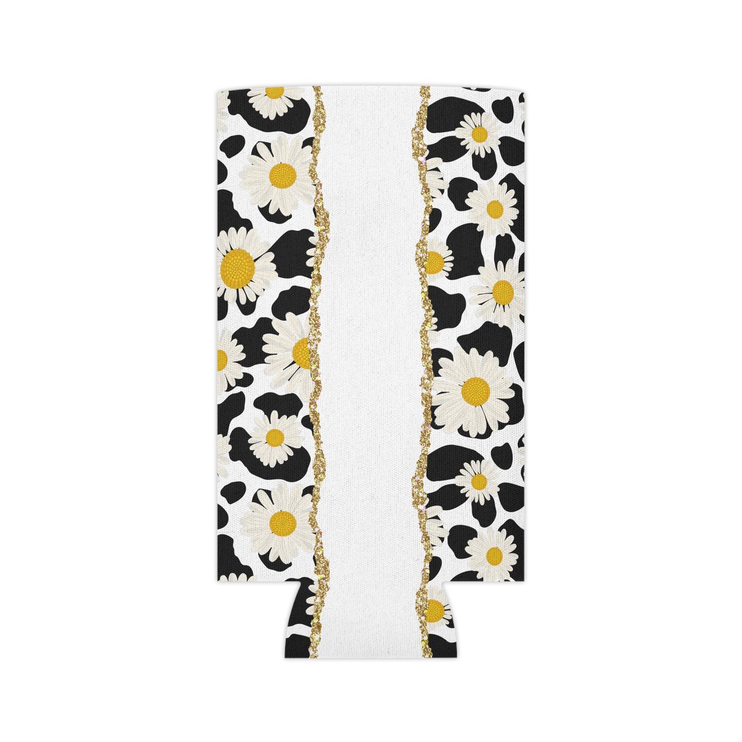 Personalized Cow Print Can Koozie / Daisy Can Cooler
