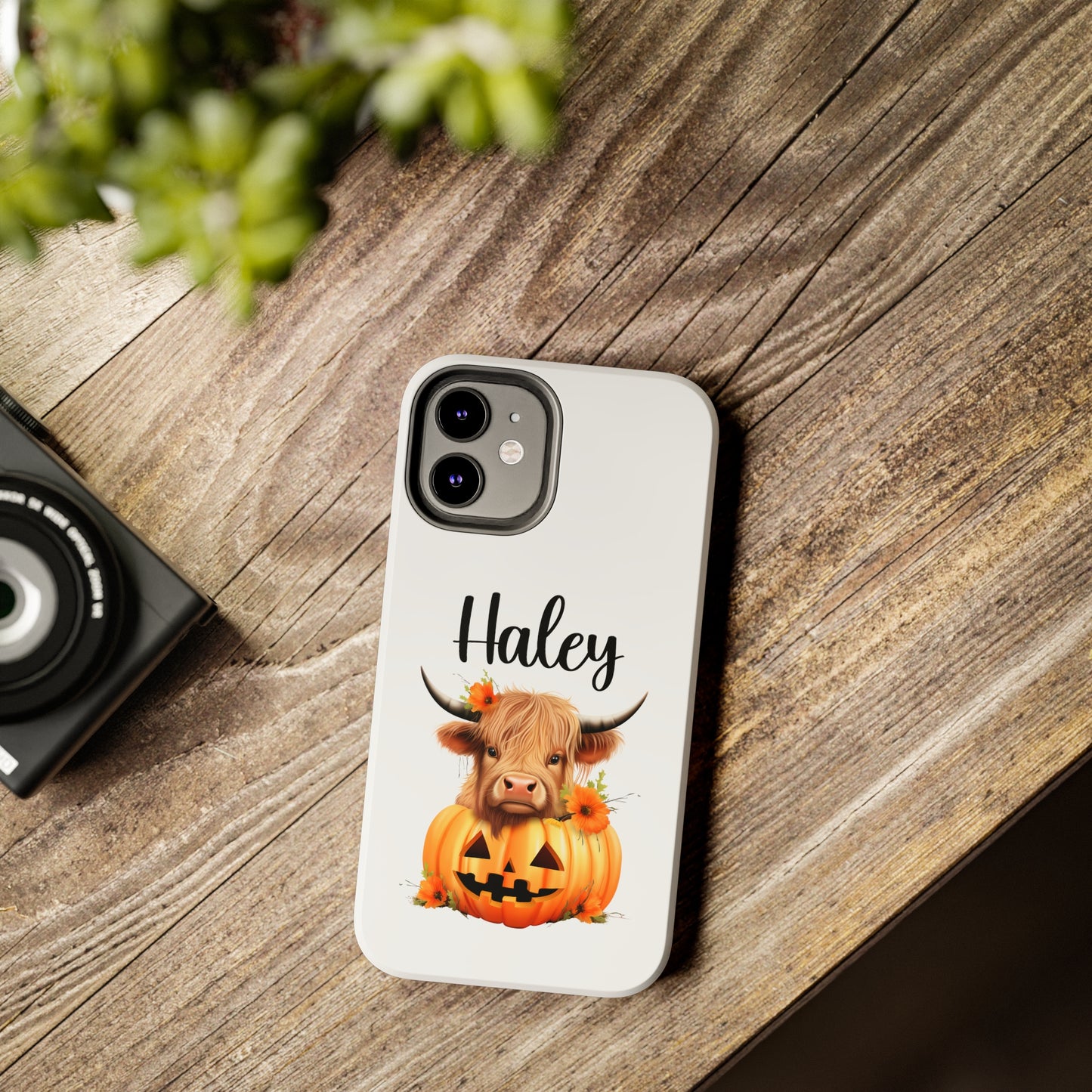 Fall Pumpkin Highland Cow Phone Case