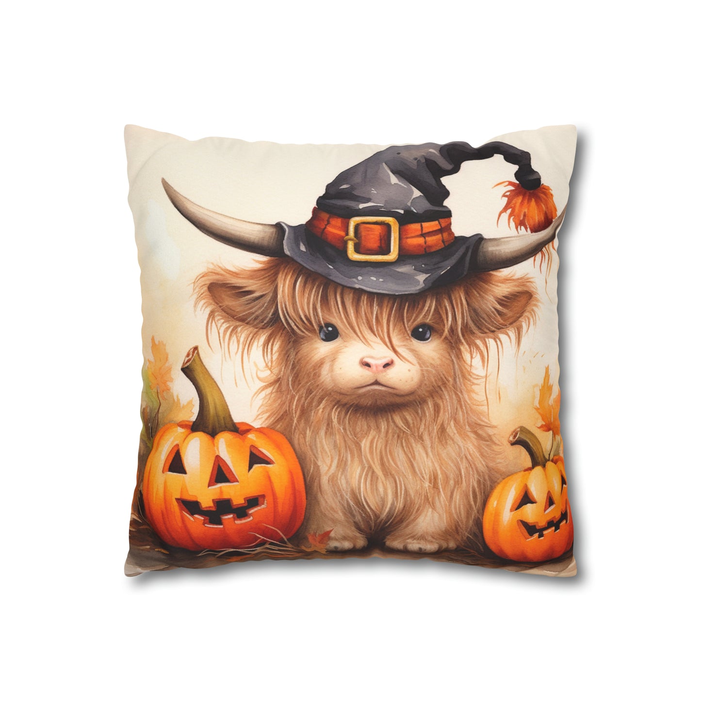 Halloween Highland Cow Pillow Case