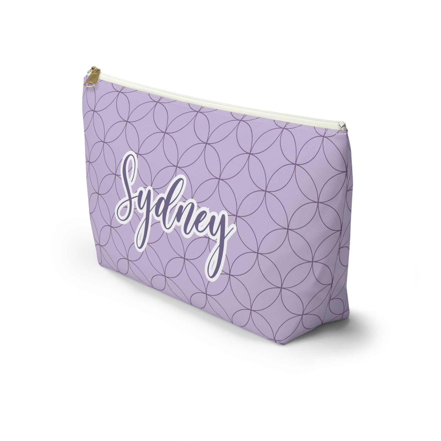 Purple Makeup Bag / Personalized Cosmetic Bag