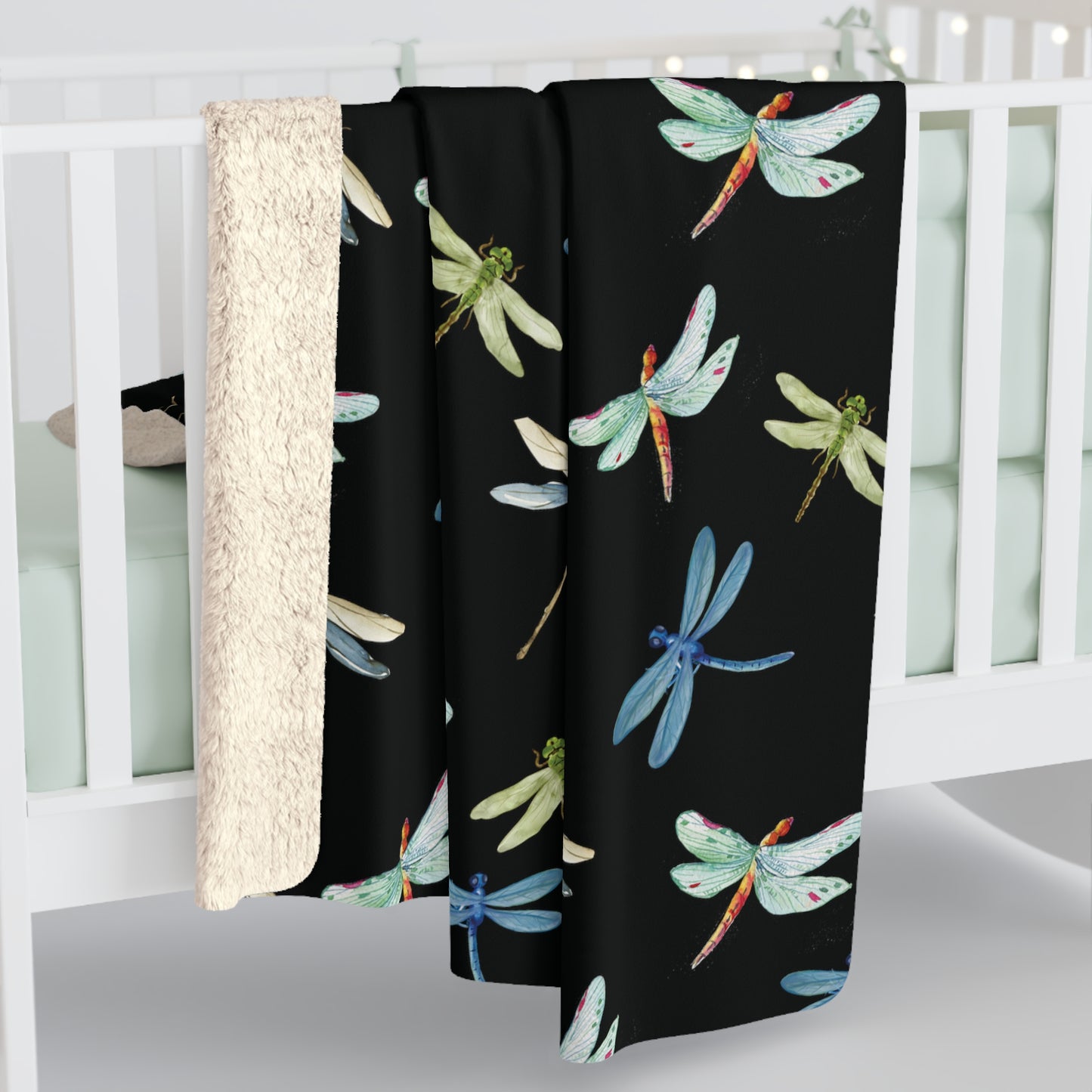 Dragonfly Sherpa Fleece Blanket