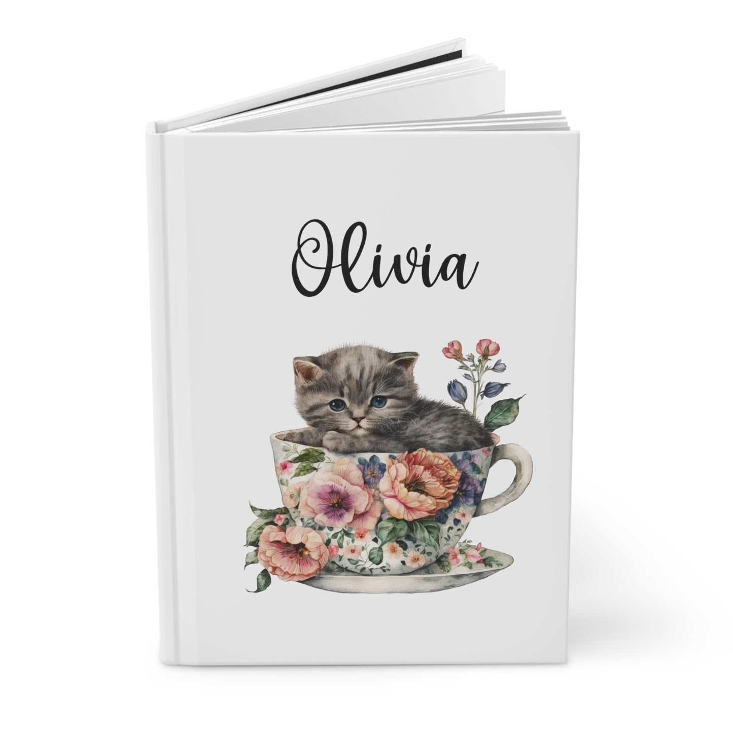 Kitten Journal / Personalized Girl's Cat Notebook