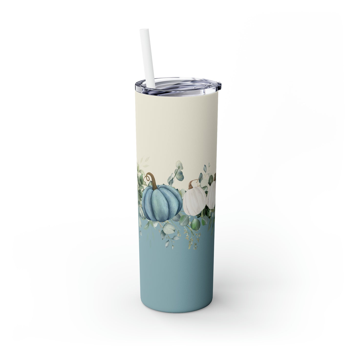 blue pumpkin fall tumbler