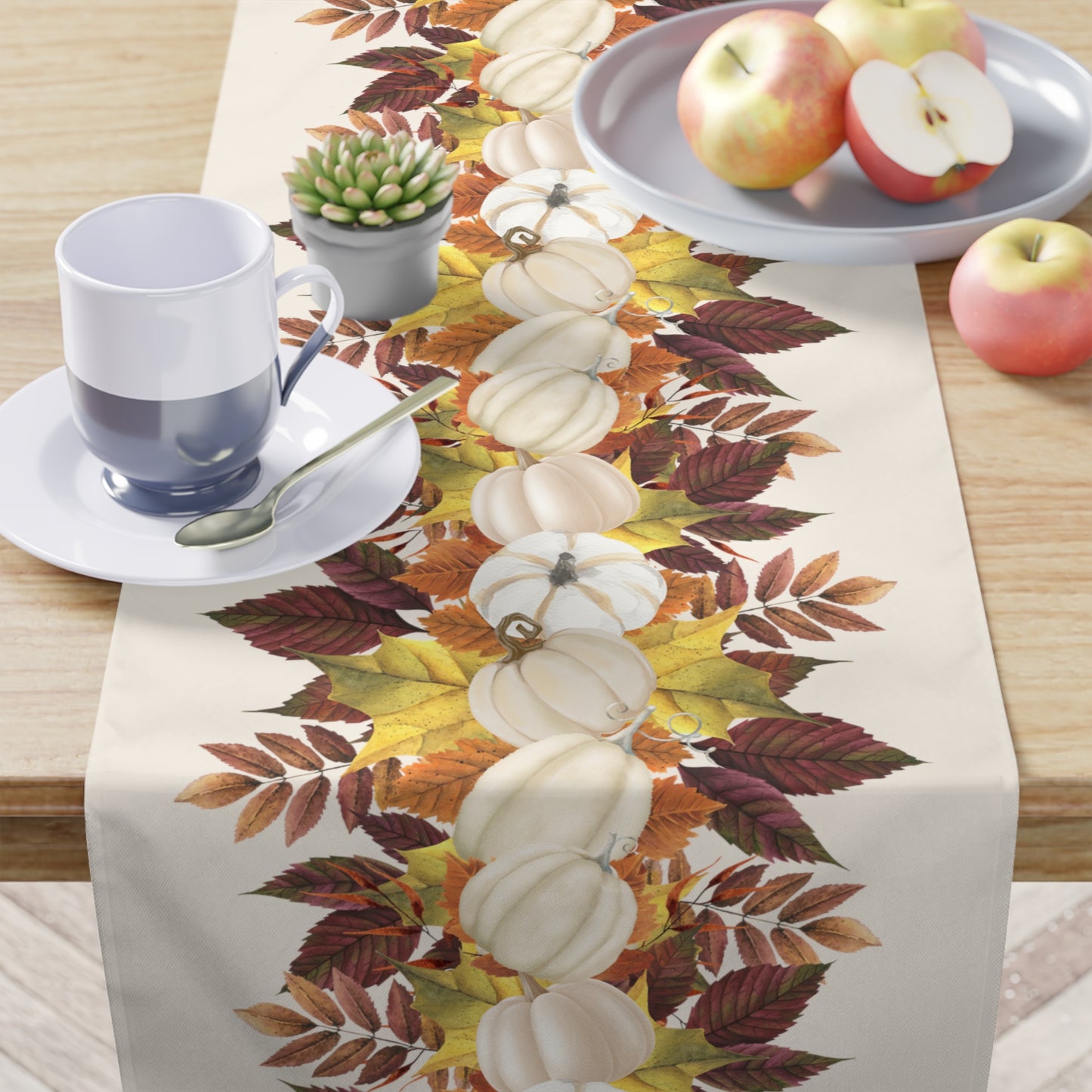 Fall Pumpkin Table Runner, Thanksgiving Table Runner