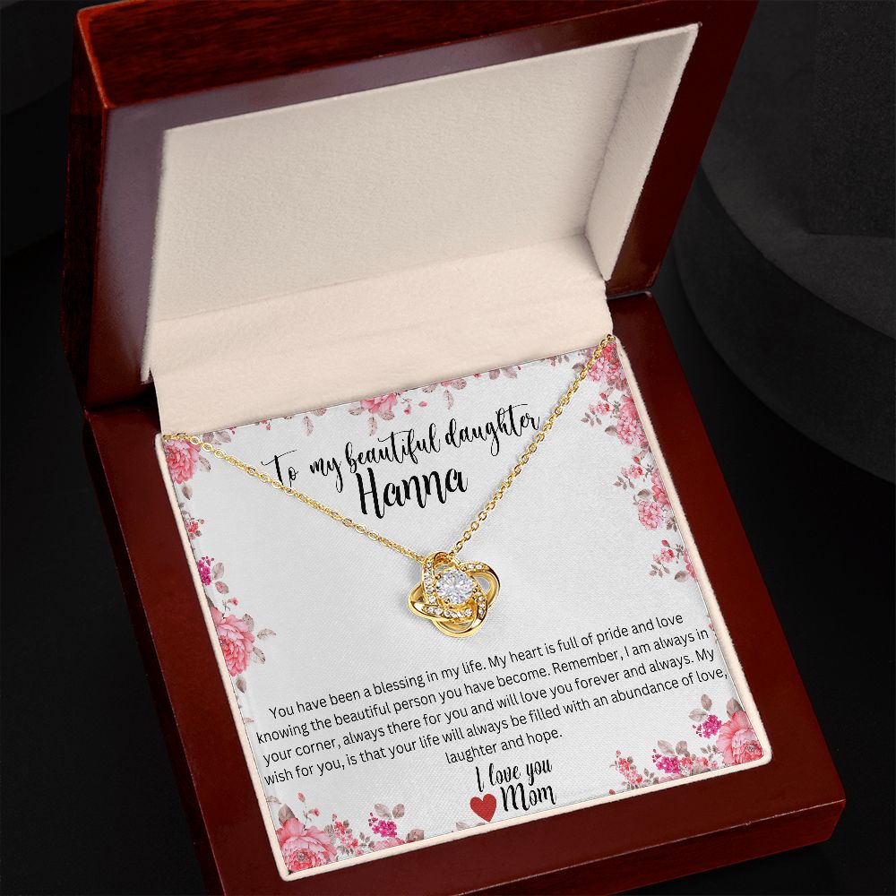 Daughter Necklace, Gift for Daughter, Gift to Daughter From Mom, Love Necklace
