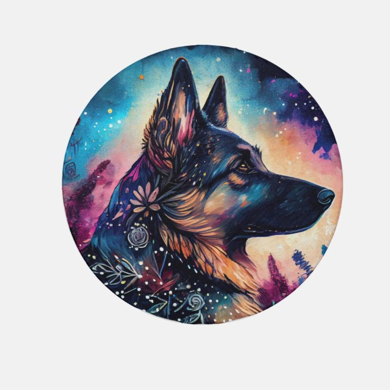 german shepherd dog coasters in a set of 4