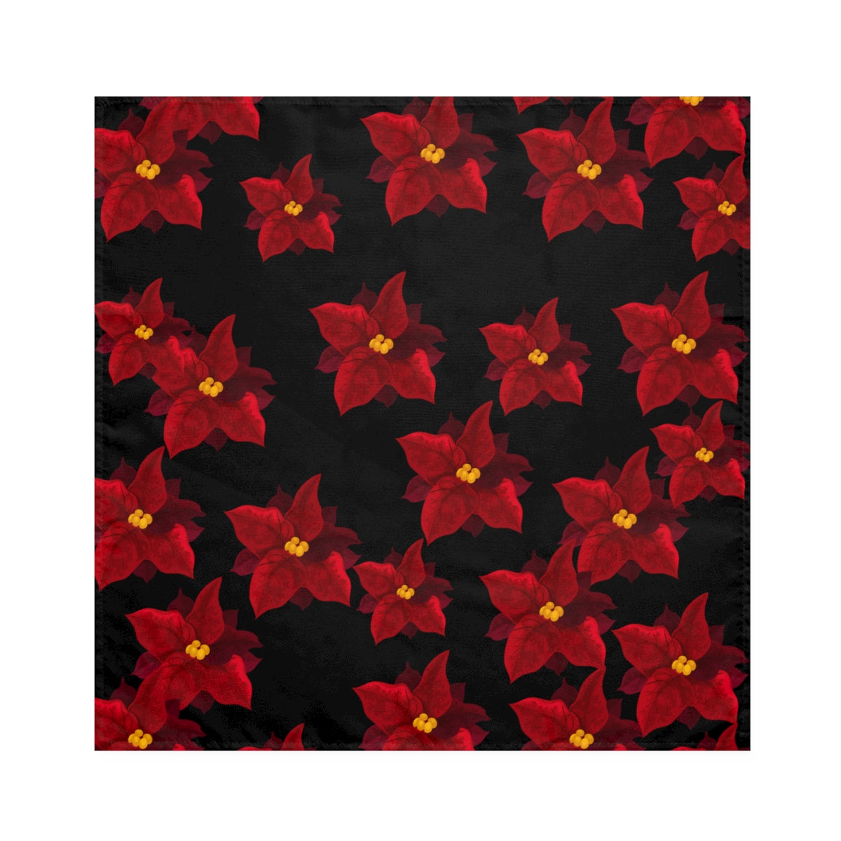 Christmas Napkins / Poinsettia Christmas Decor / Poinsettia Napkins