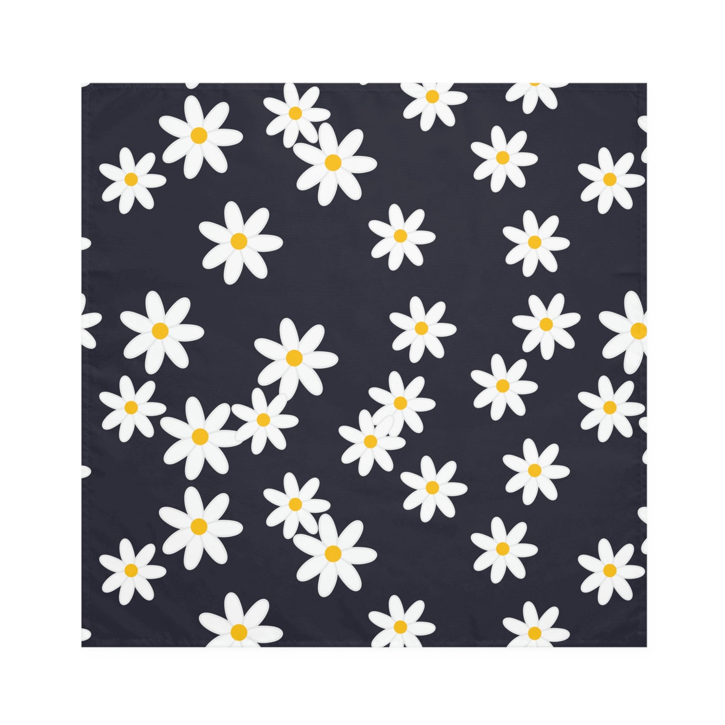 Daisy Napkins / Summer Napkins / Navy Blue Napkins