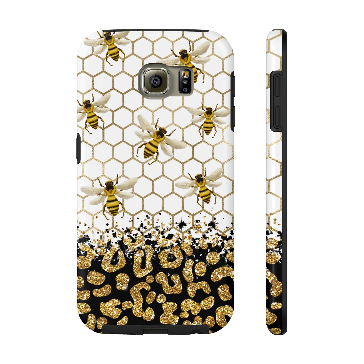 Sparkle Leopard Print and Bee Iphone Case