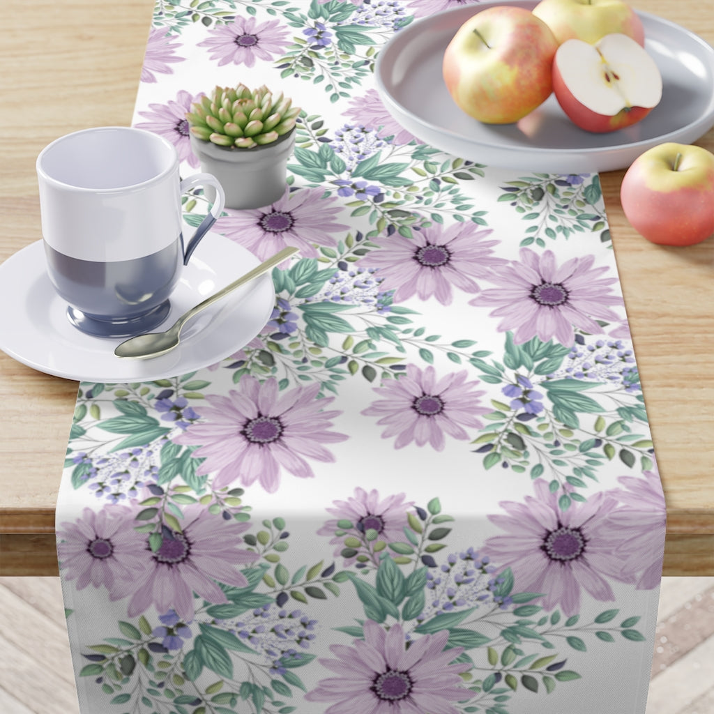 Summer Flower Table Runner / Purple Table Runner