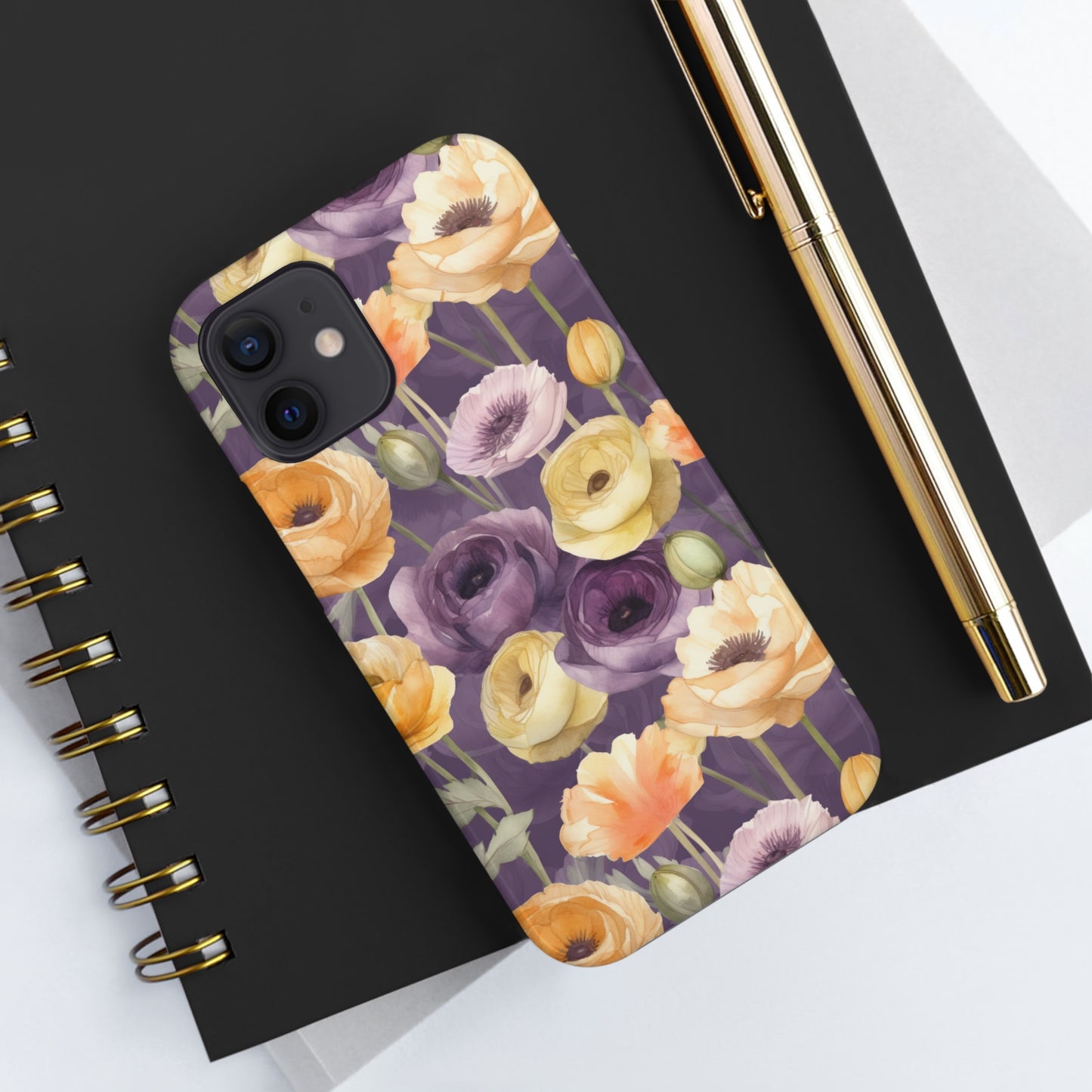 Purple Floral Iphone Case / Girl's Flower Iphone Case