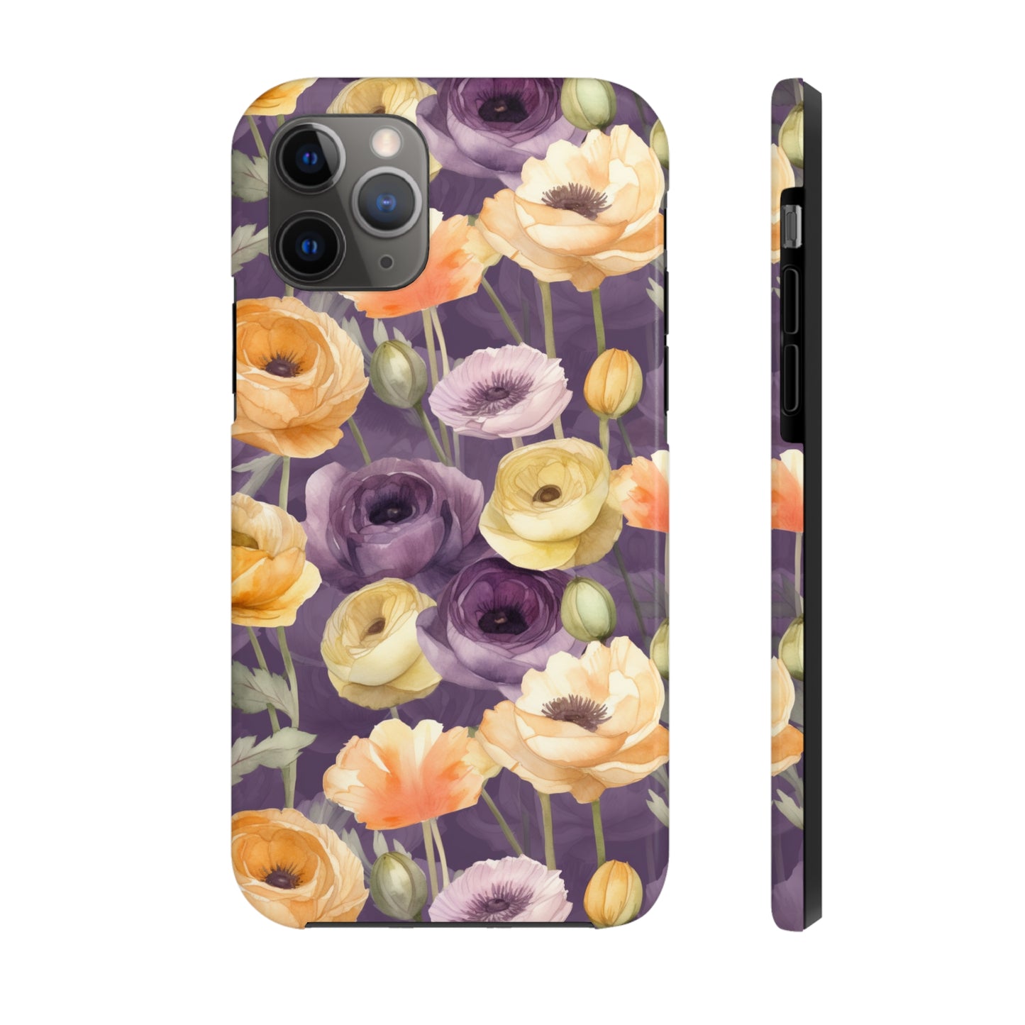Purple Floral Iphone Case / Girl's Flower Iphone Case