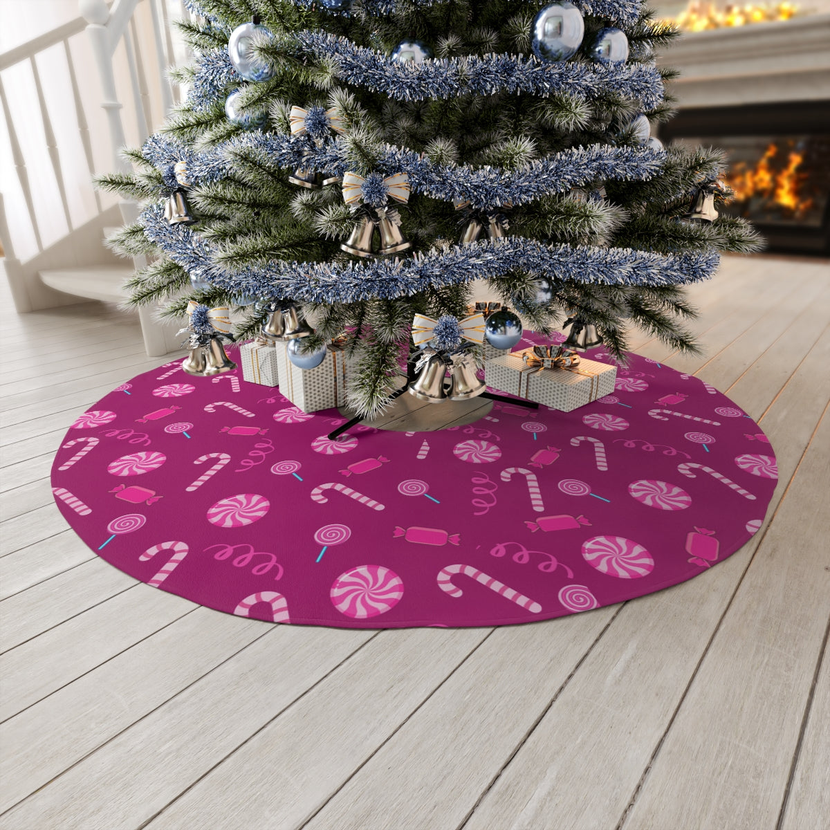 pink christmas tree skirt