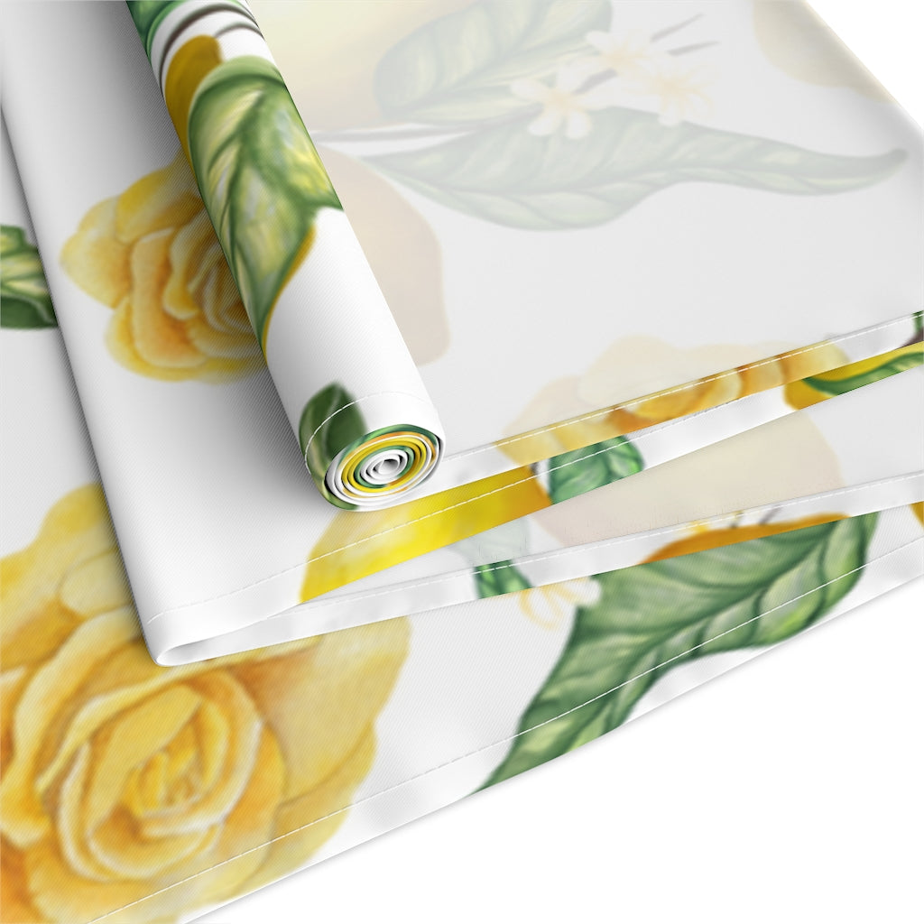 Lemon Table Runner / Yellow Rose Table Runner
