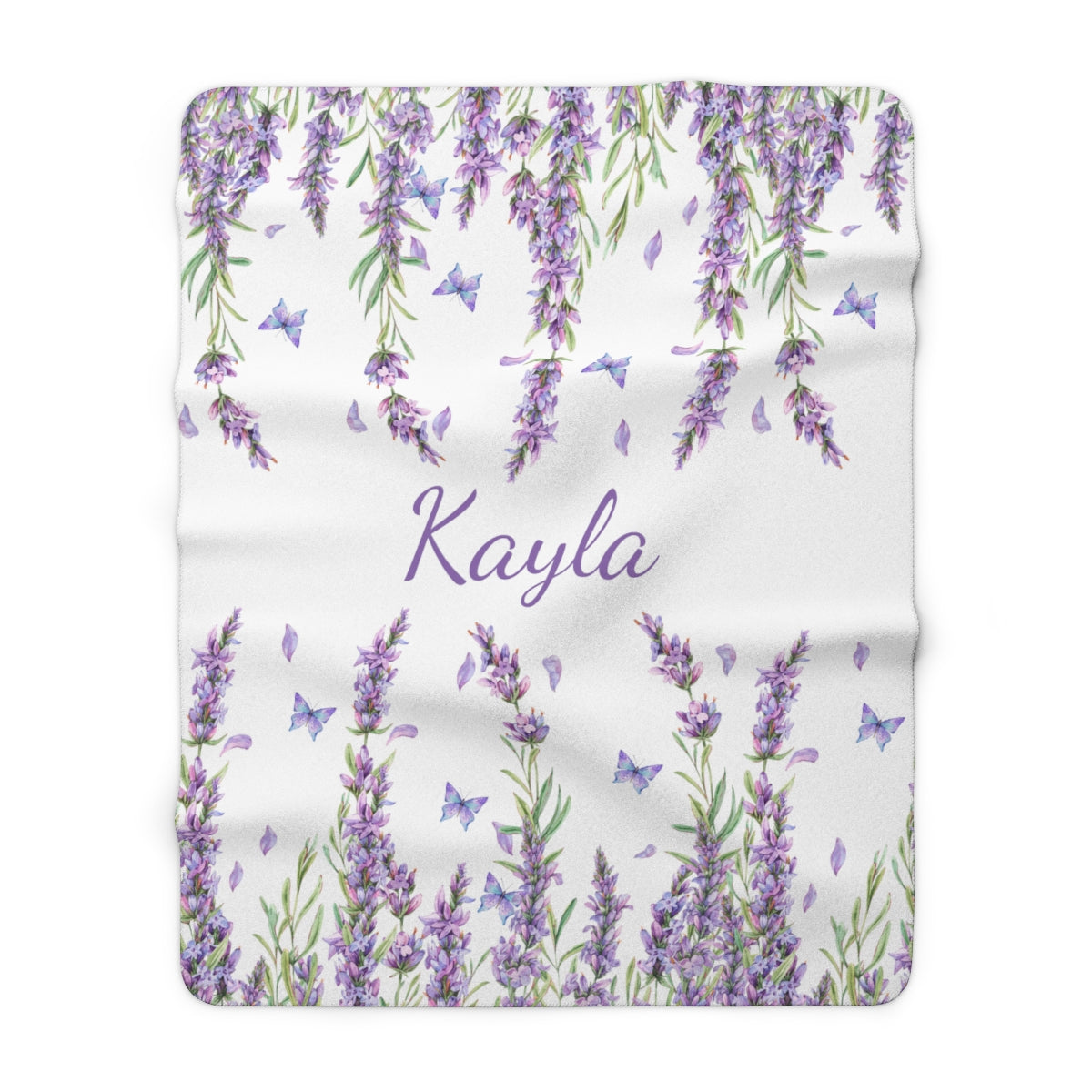 Personalized Blanket / Lavender Blanket / Purple Nursery Blanket