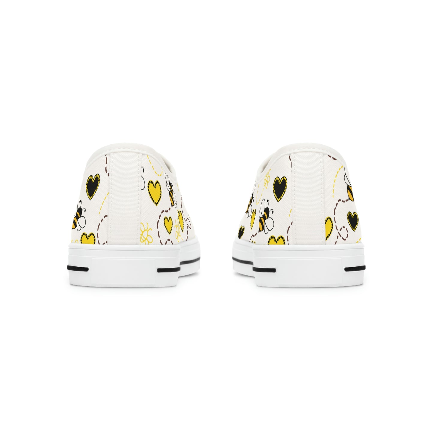 Women's Low Top Sneakers . / Custom Honey Bee Print