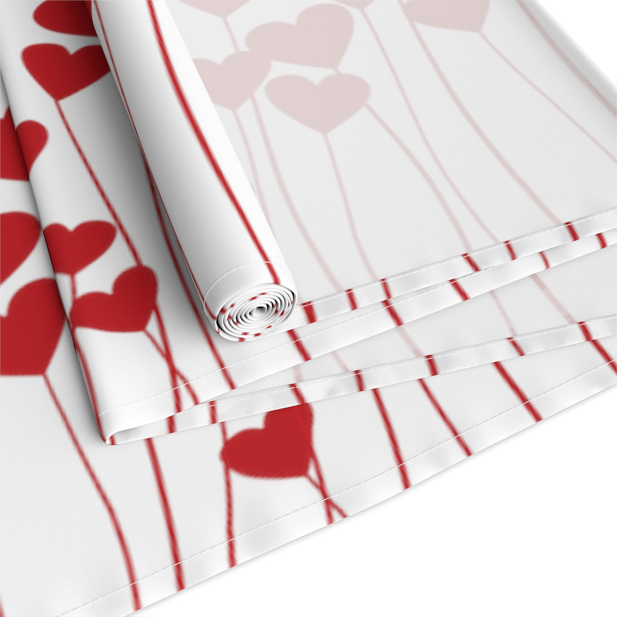 Valentines Day Table Runner / Red Heart Decor