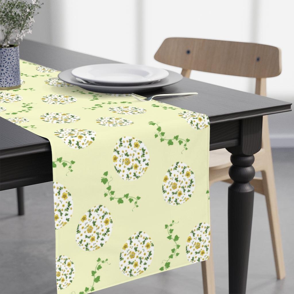 EASTER TABLE RUNNER / EASTER EGG TABLE DECOR / FLORAL TABLE RUNNER - FARMHOUSE FOR THE SOUL