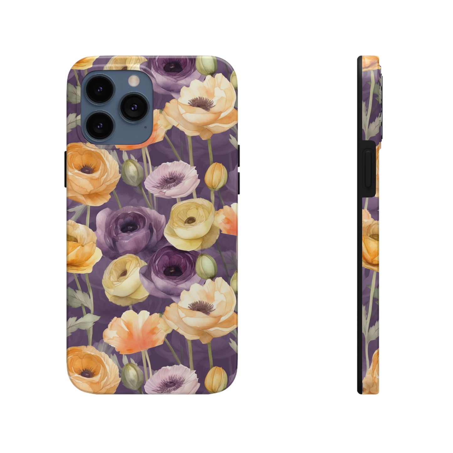 Purple Floral Iphone Case / Girl's Flower Iphone Case