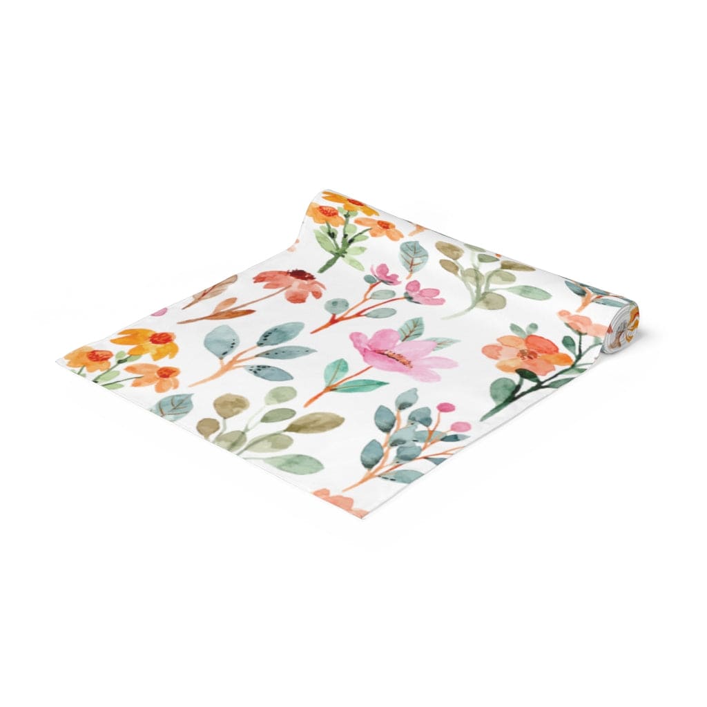 farmhouse floral table runner