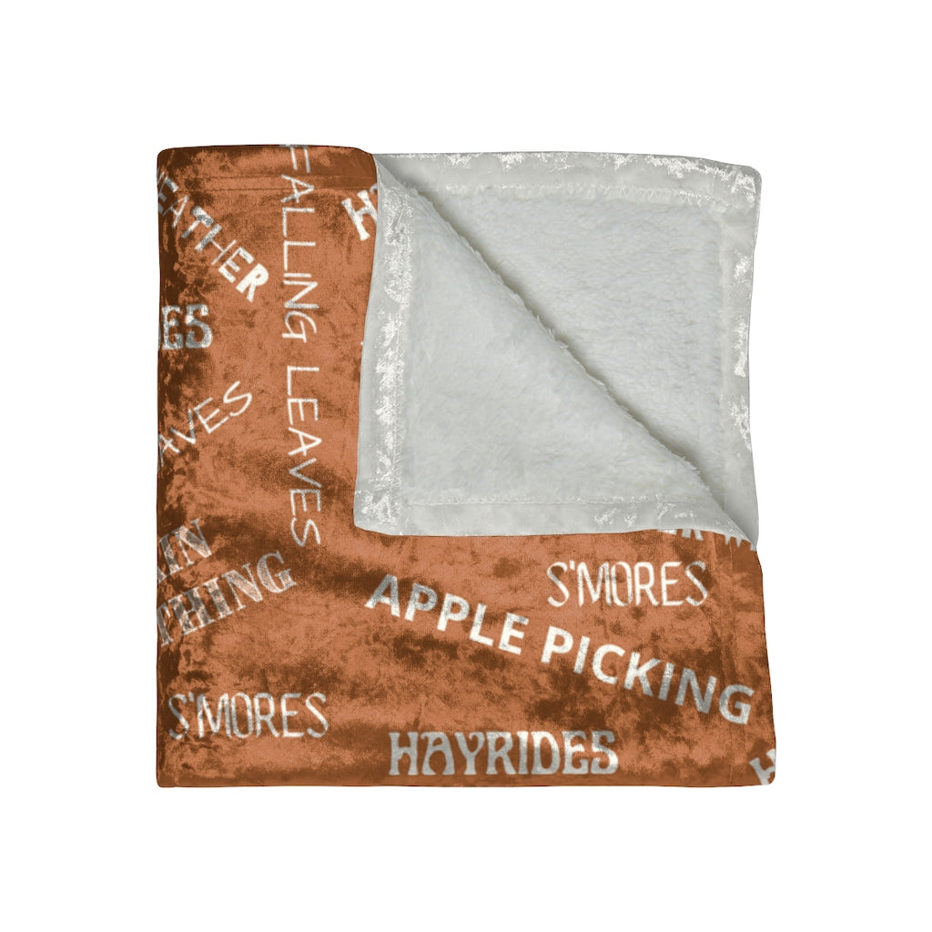 Fall Blanket / Crushed Velvet Blanket