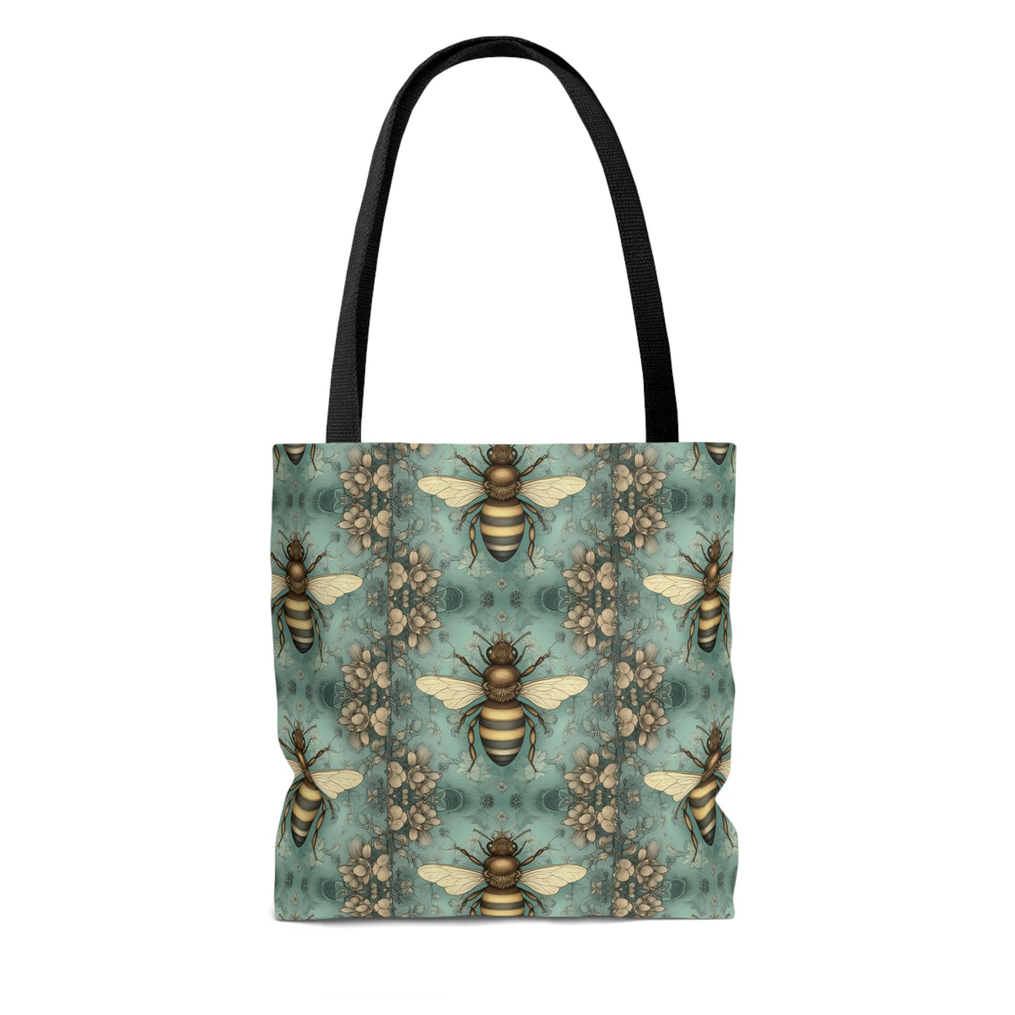 Teal Honey Bee Tote Bag
