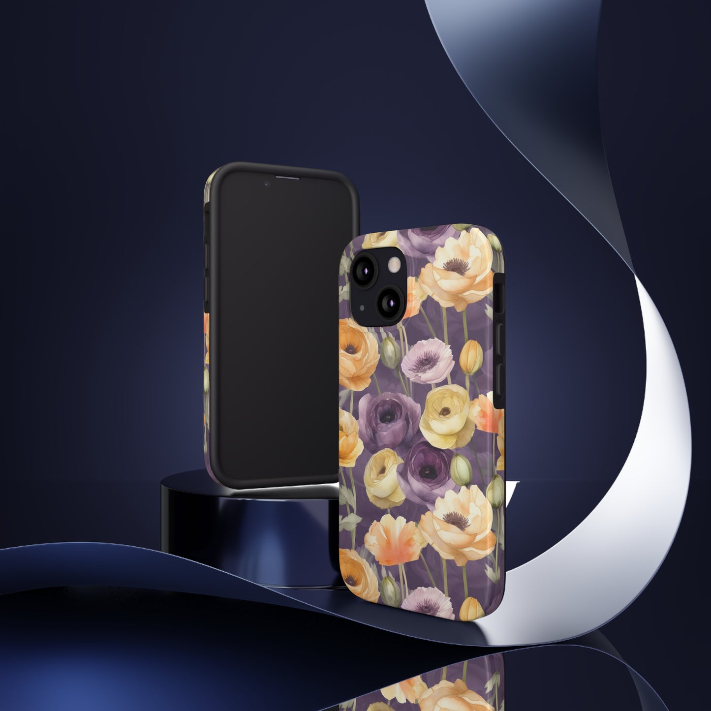 Purple Floral Iphone Case / Girl's Flower Iphone Case