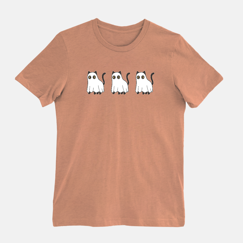 Cat T Shirt / Halloween Ghost Tee