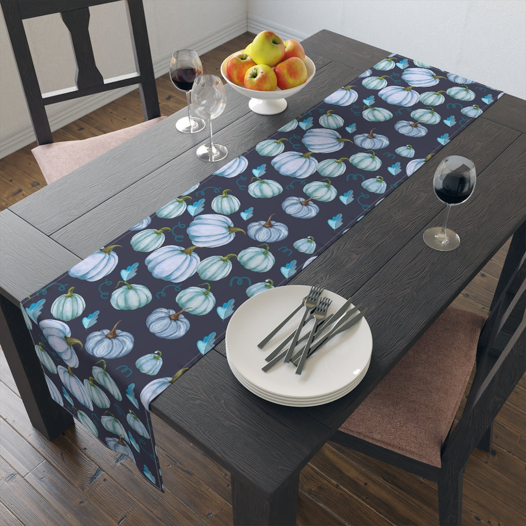 Fall Table Runner / Blue Pumpkin Table Runner