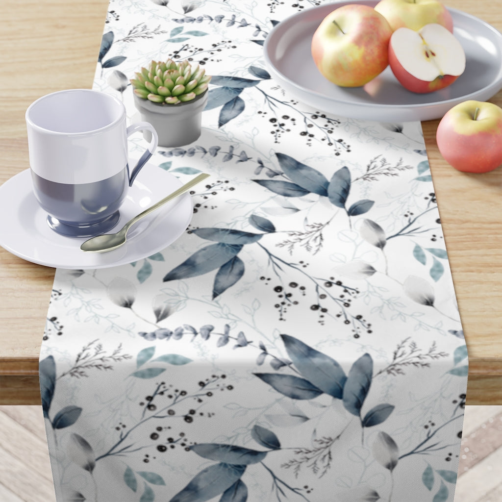 Winter Table Runner / Floral Table Runner / Winter Decor