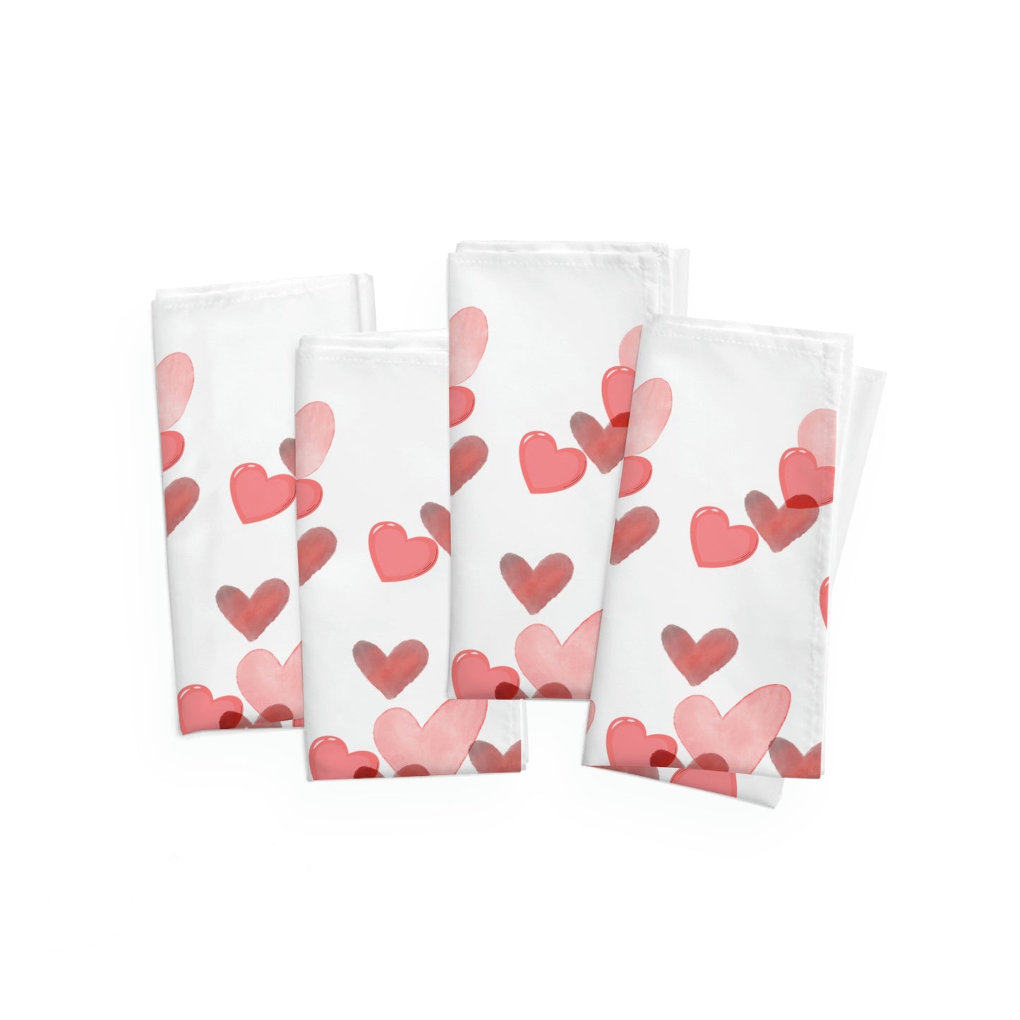 Valentine's Day Napkins / Valentines Day Decor / Heart Napkins / Watercolor Decor / Pink Heart Napkins