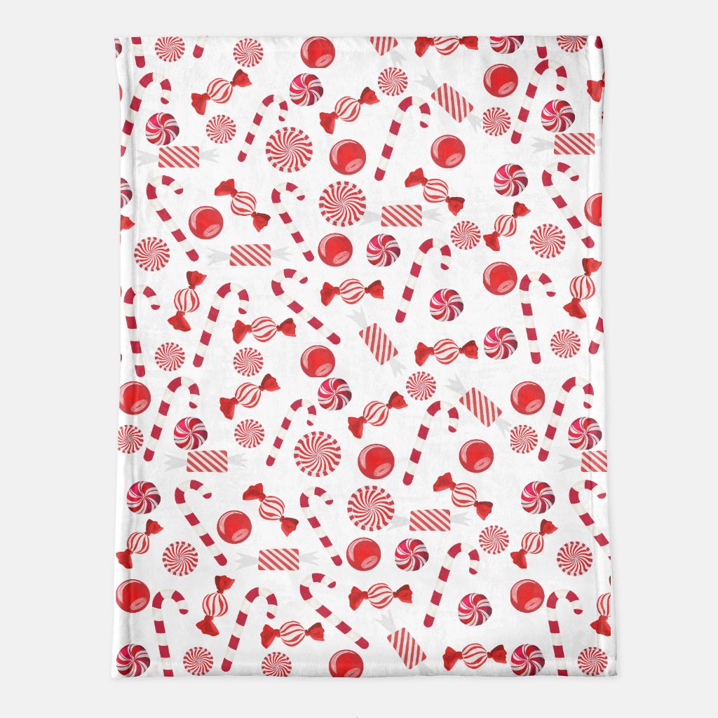 candy cane christmas minky blanket