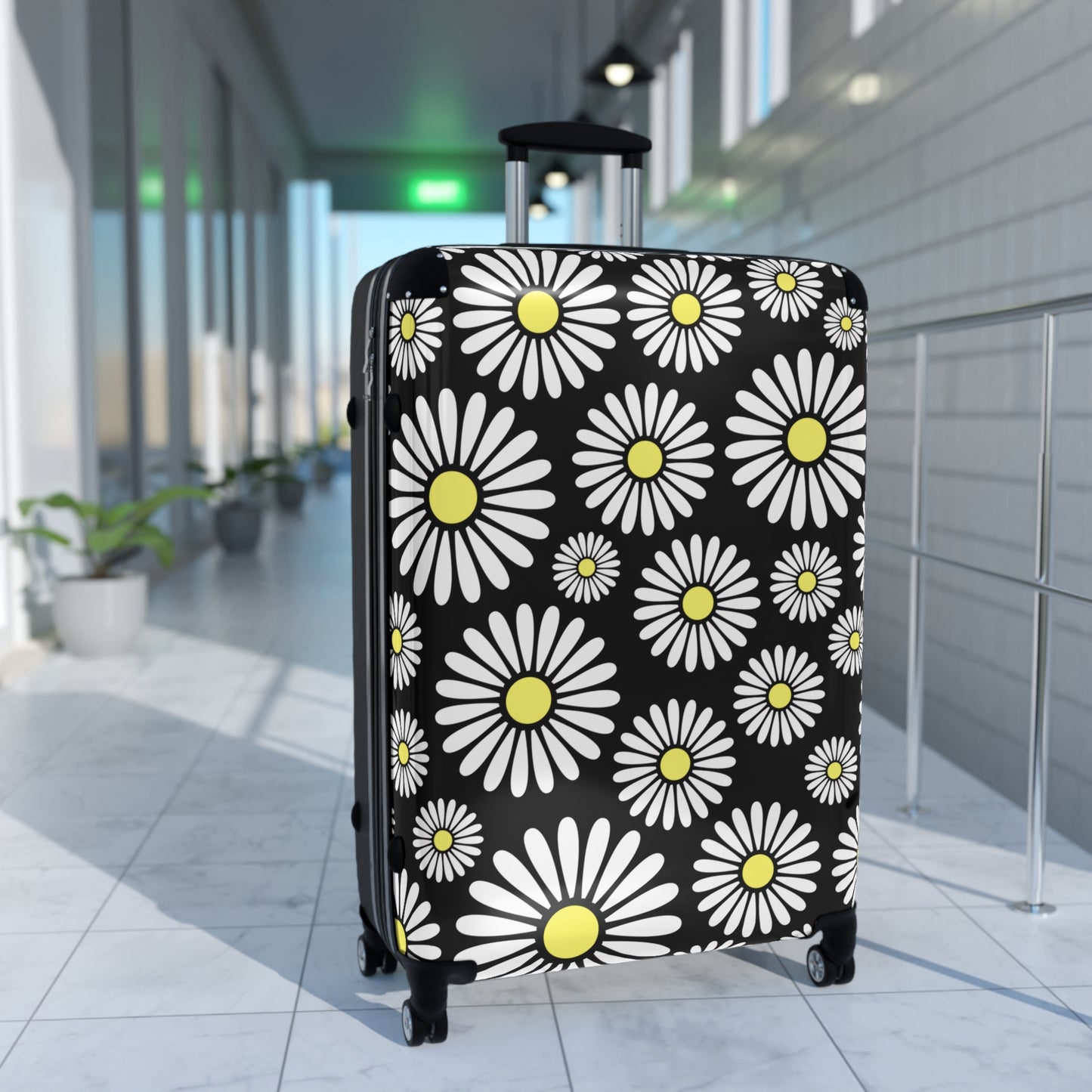 Daisy Suitcase / Custom Luggage / Daisy Luggage / Floral Suitcase