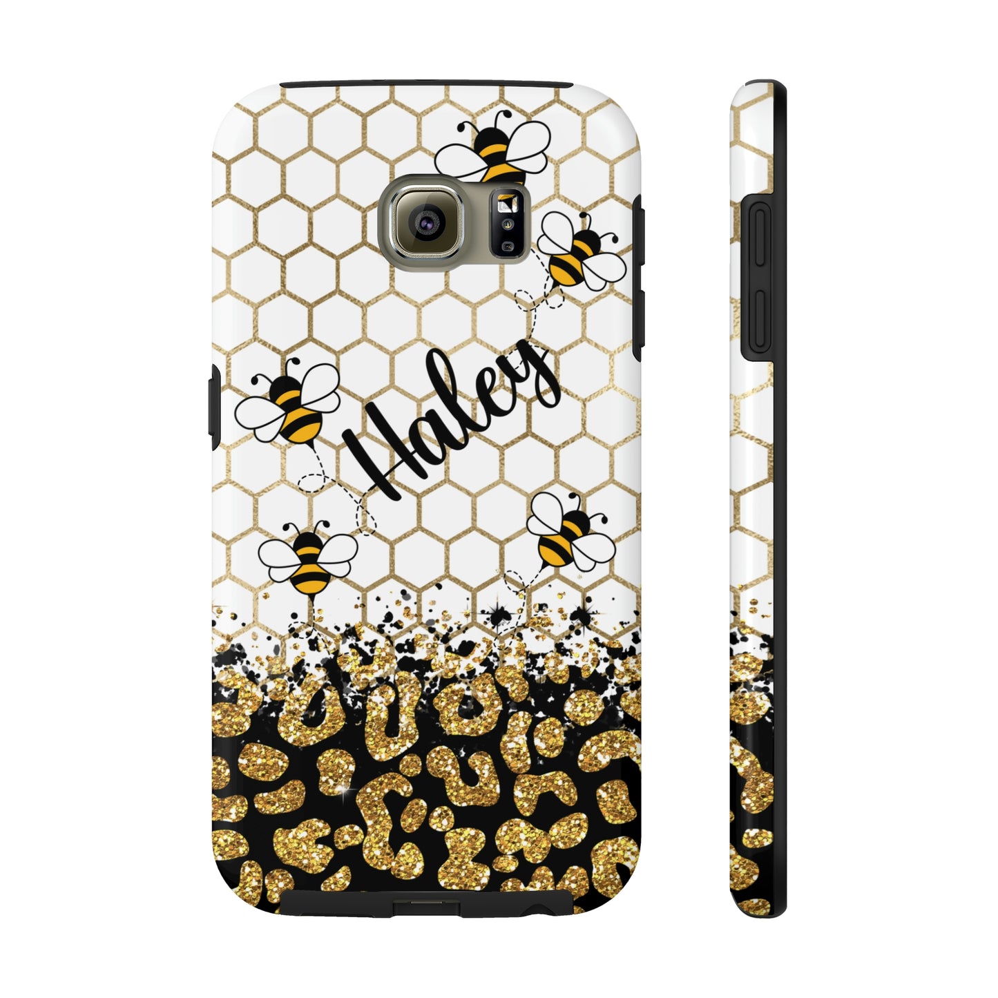 Women's Personalized Leopard Print and Bee Iphone Case