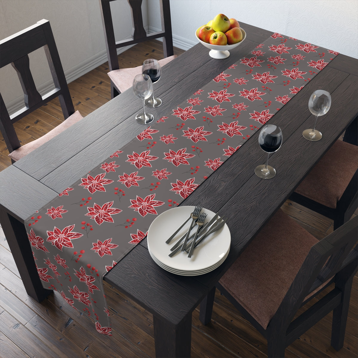 Christmas Table Runner / Poinsettia Runner