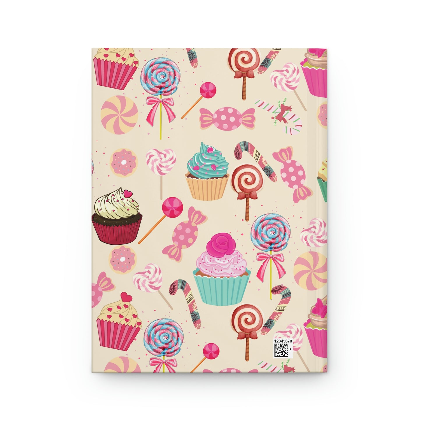 Pink Candy Hard Cover Journal / Cupcake Journal