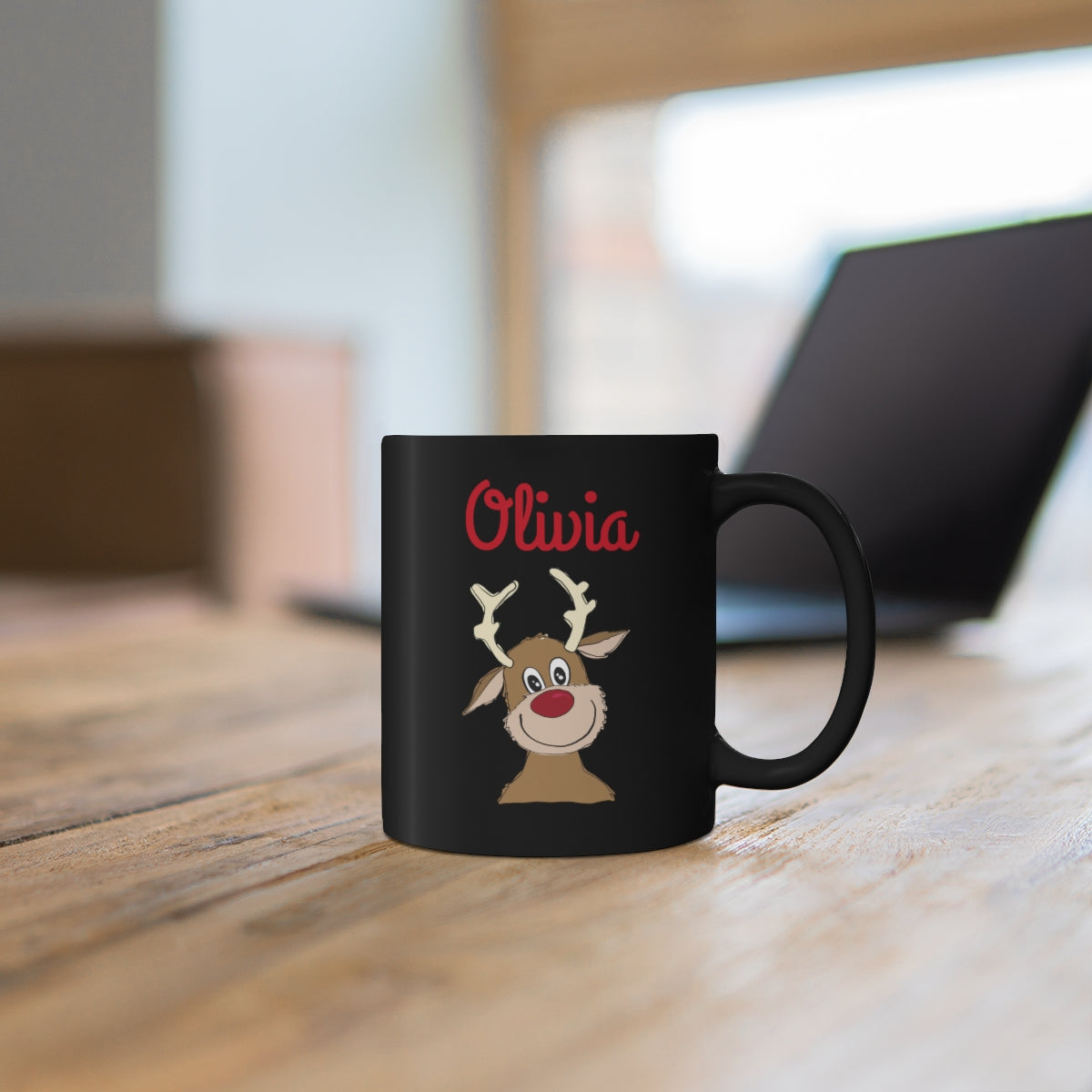 Reindeer Mug / Personalized Mug / Cute Reindeer Mug