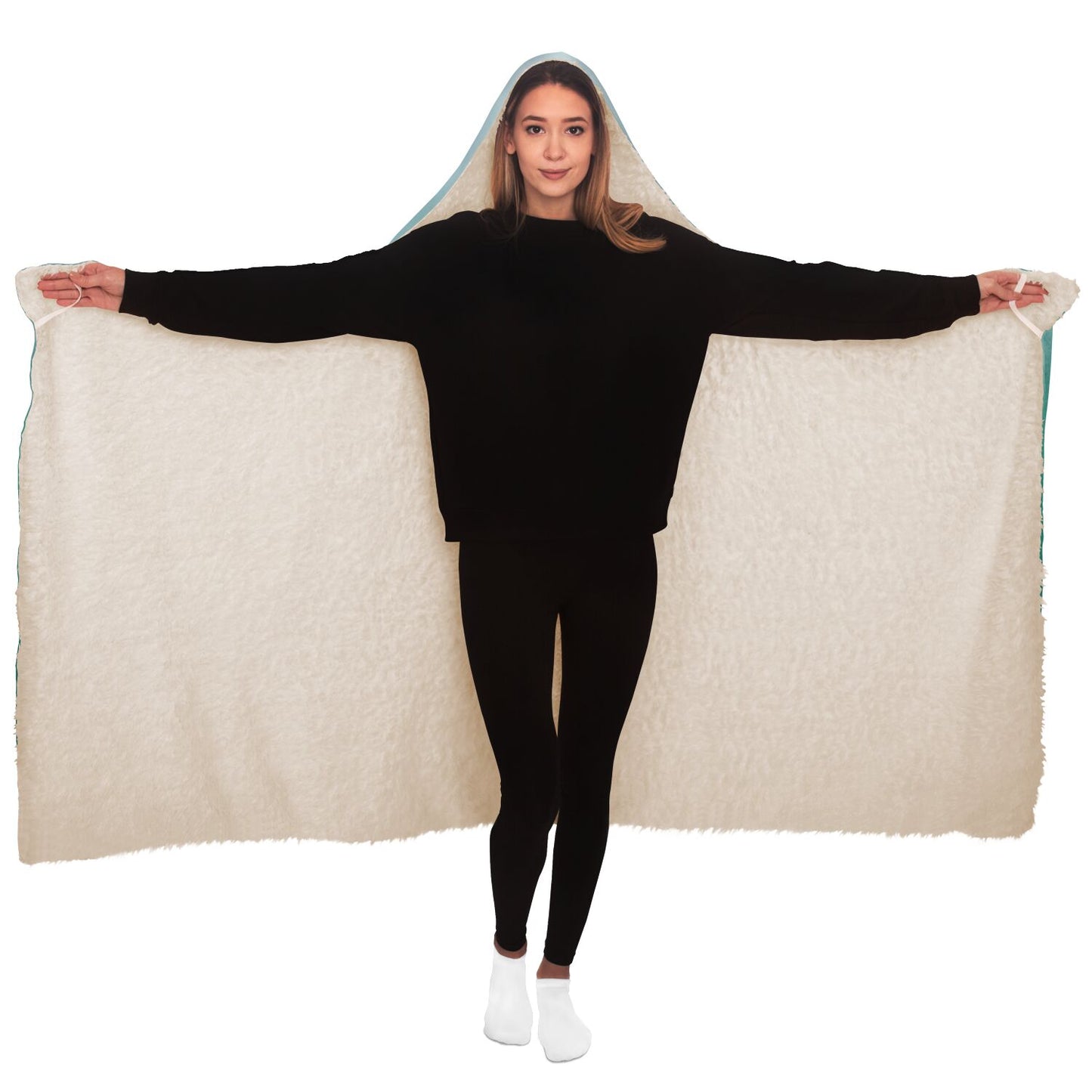 Personalized Hooded Blanket / Green Fade Blanket