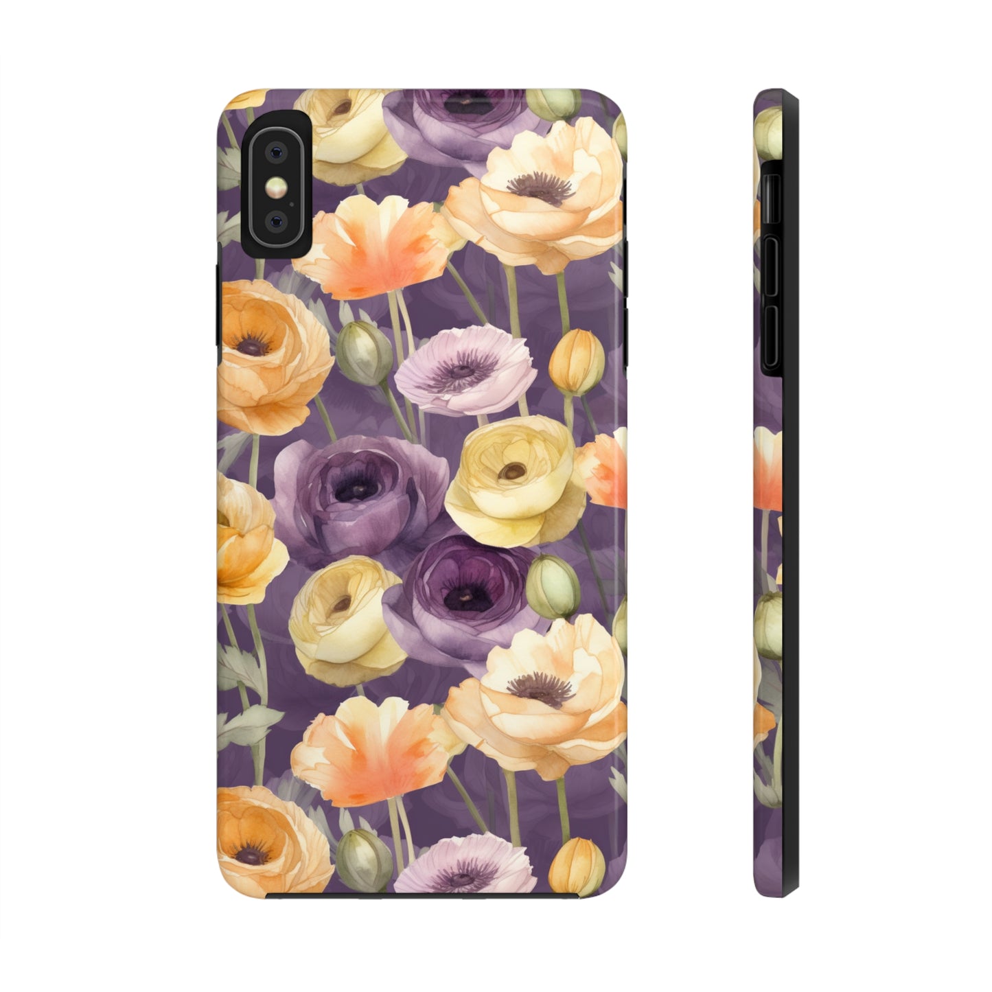 Purple Floral Iphone Case / Girl's Flower Iphone Case
