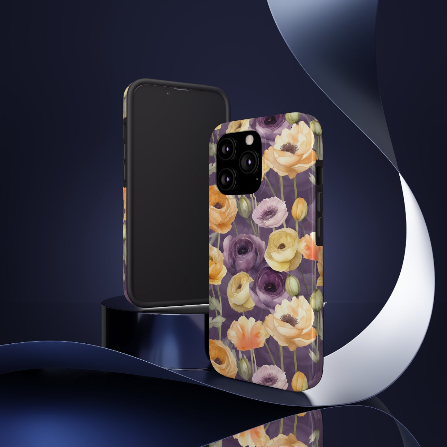 Purple Floral Iphone Case / Girl's Flower Iphone Case