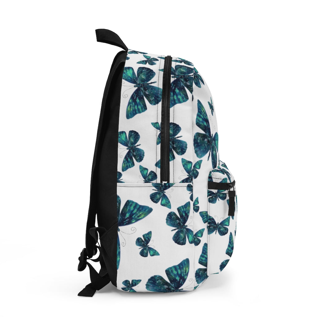 girls butterfly backpack with white background