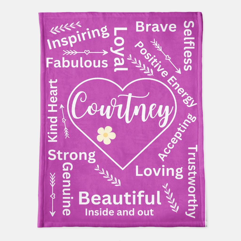 Pink Personalized Minky Blanket - 60" x 80"