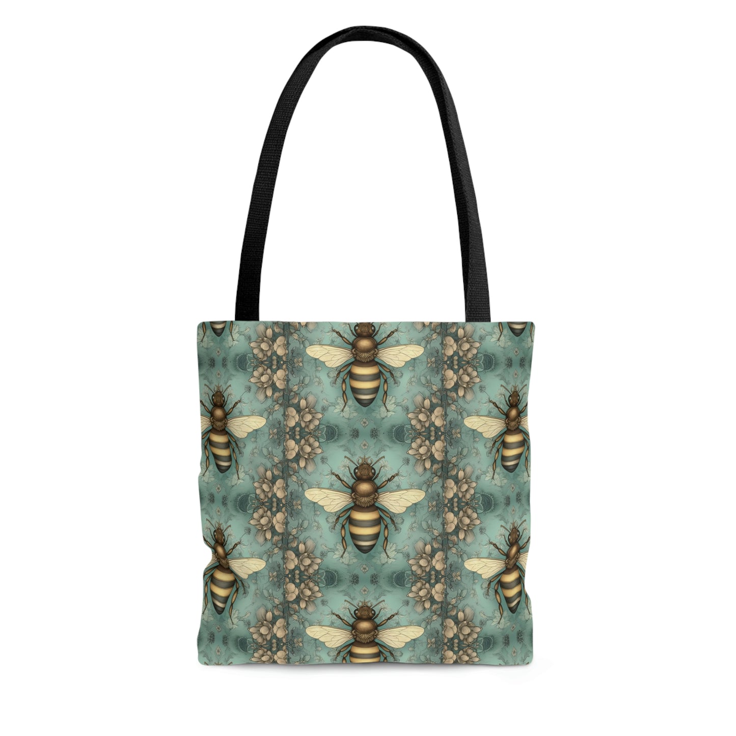Teal Honey Bee Tote Bag