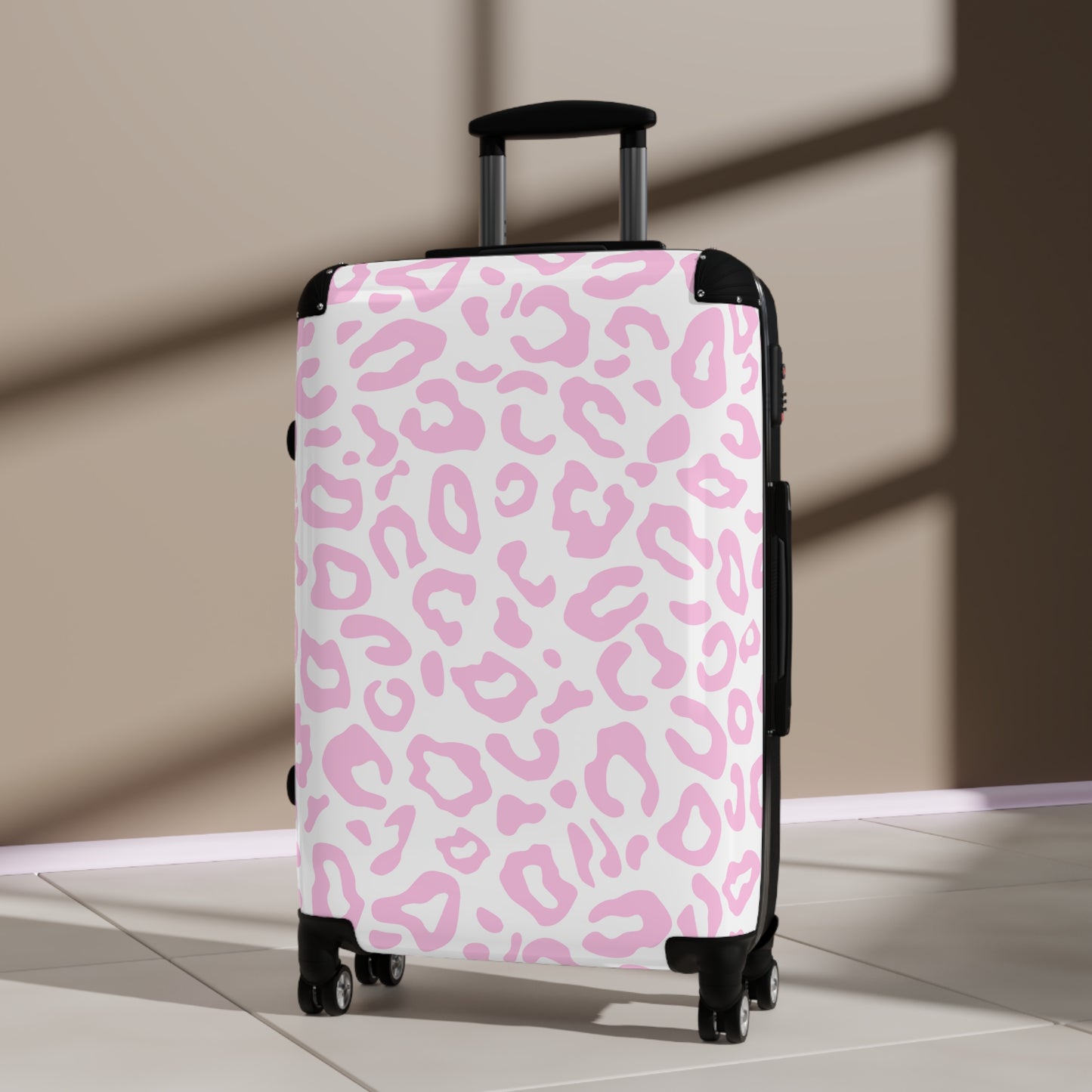Pink Suitcase / Leopard Print Luggage